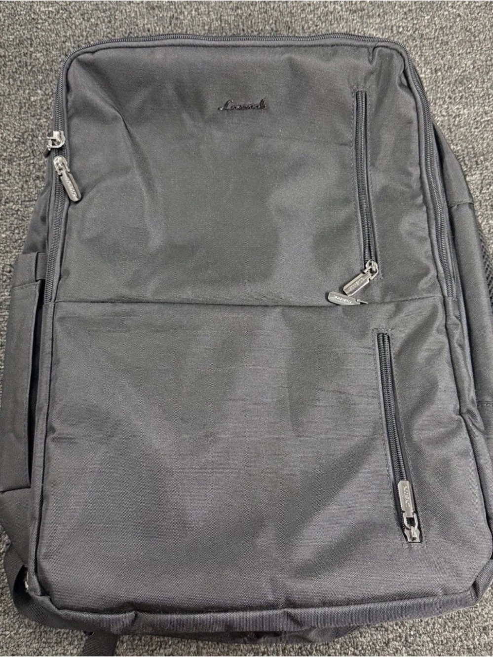Unbranded Black Men's Professional Backpack with Multiple Zip Pockets